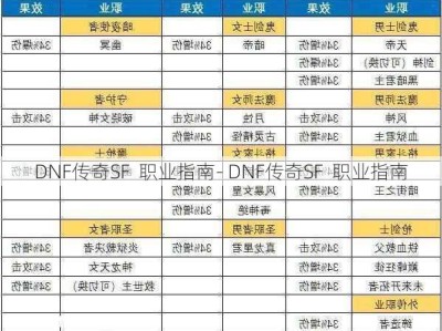 DNF传奇SF  职业指南- DNF传奇SF  职业指南