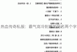 热血传奇私服：霸气高冷到爆的网名两个字