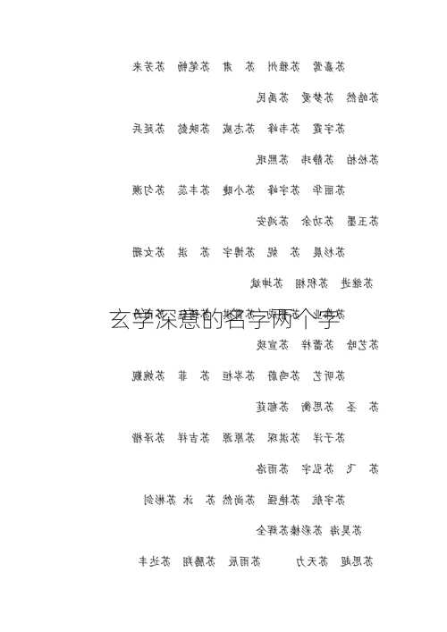 玄学深意的名字两个字  第3张